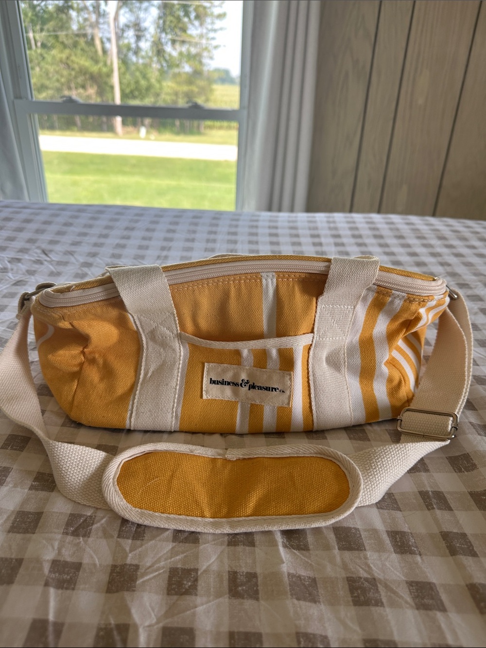Business & Pleasure Yellow Canvas Crossbody Bag